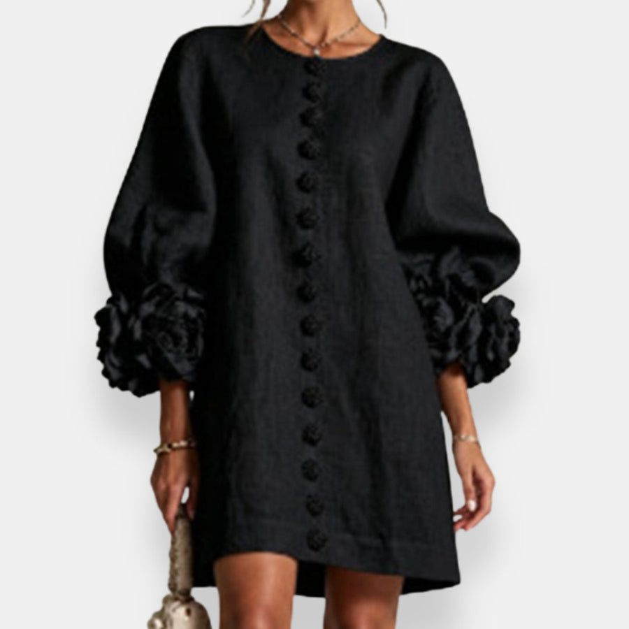 Varga | Embossed Floral Dress