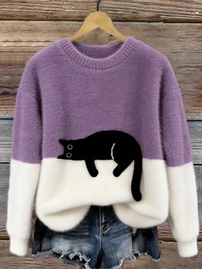 Varga | Oversized trendy trui met kat