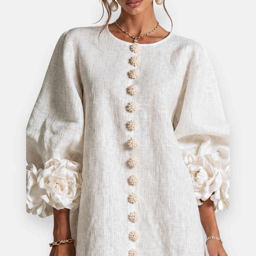 Varga | Embossed Floral Dress