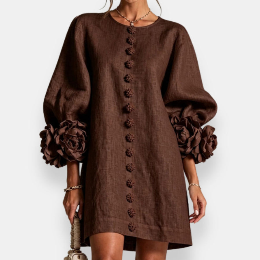 Varga | Embossed Floral Dress