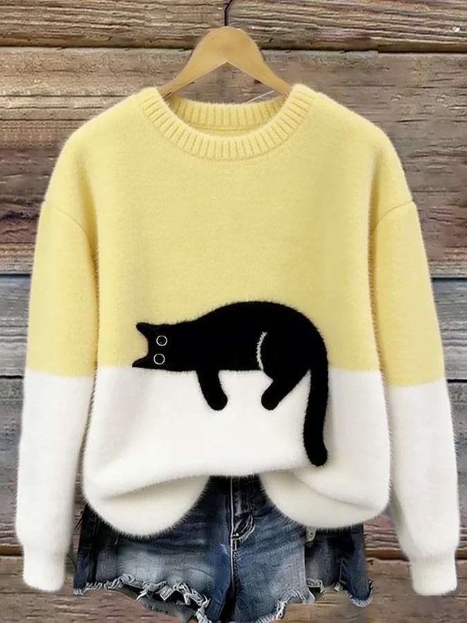 Varga | Oversized trendy trui met kat