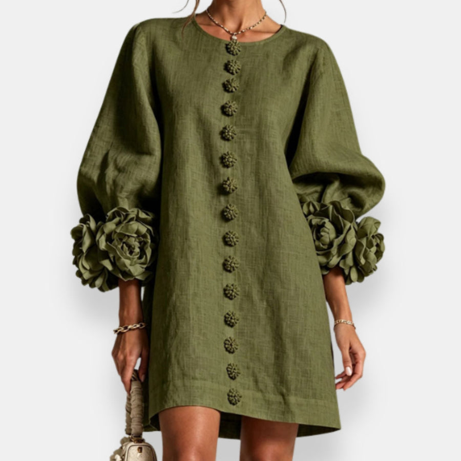 Varga | Embossed Floral Dress