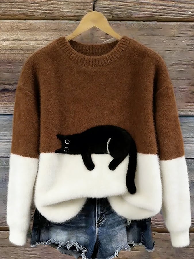 Varga | Oversized trendy trui met kat