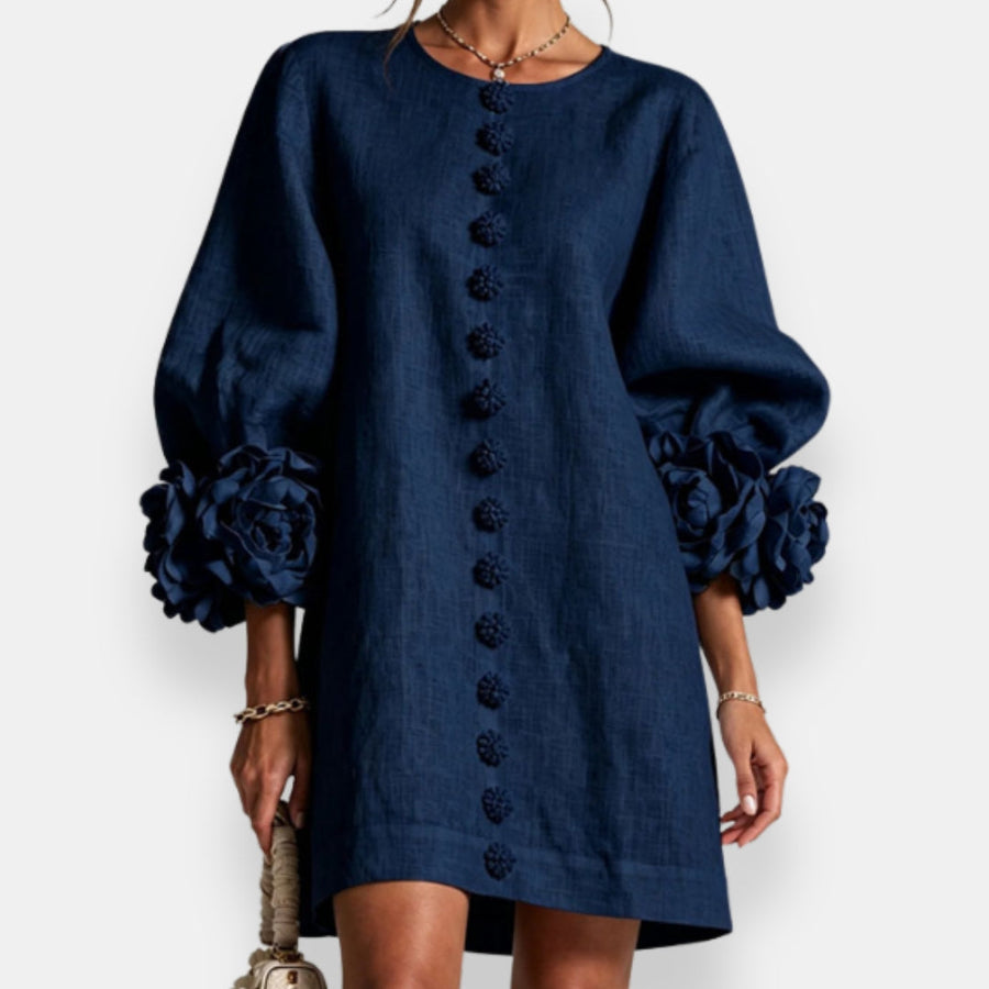 Varga | Embossed Floral Dress