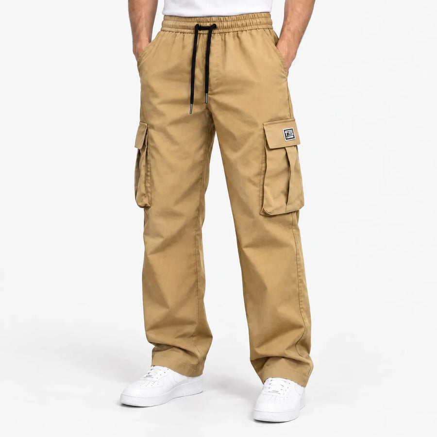 Varga | Pantalon cargo homme | Coupe ample à nombreuses poches | 1+1 OFFERT