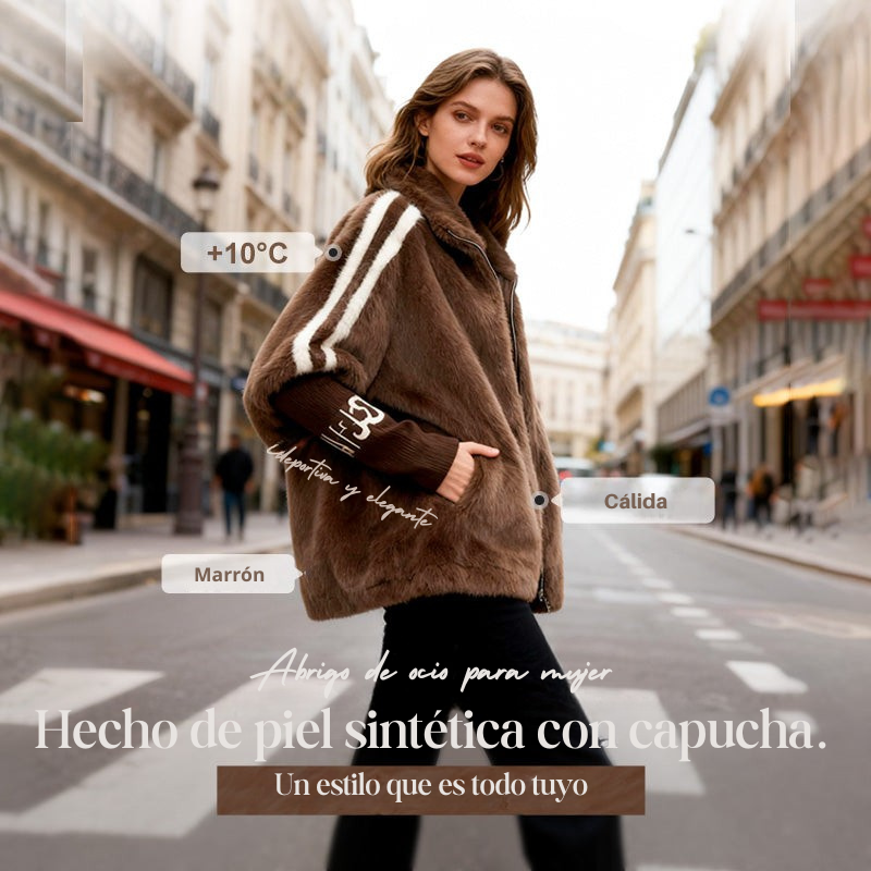 Varga | Abrigo ultrasuave y esponjoso con capucha