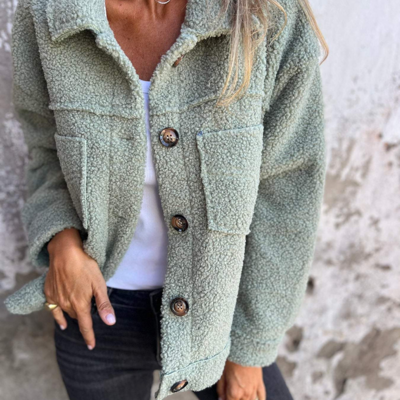 Varga | Veste en fausse fourrure douce avec boutons