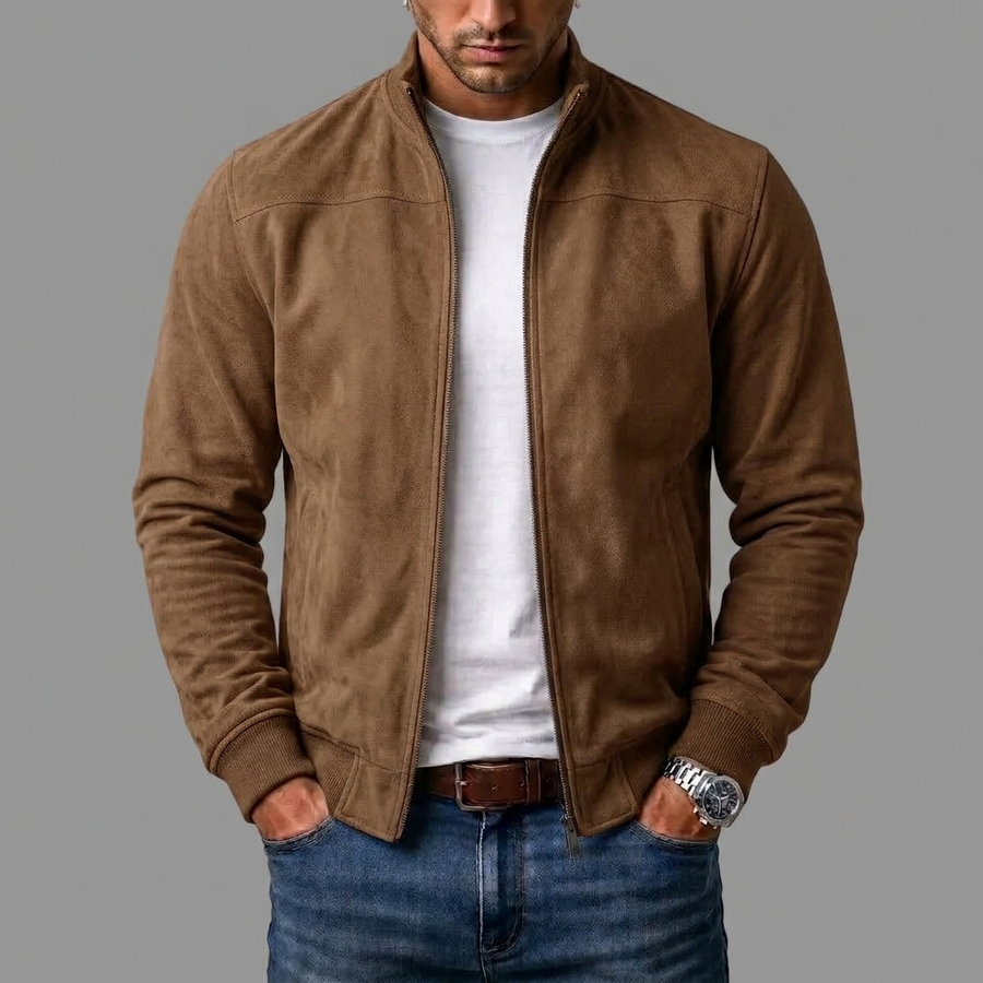 Varga | Blouson bomber en cuir retourné