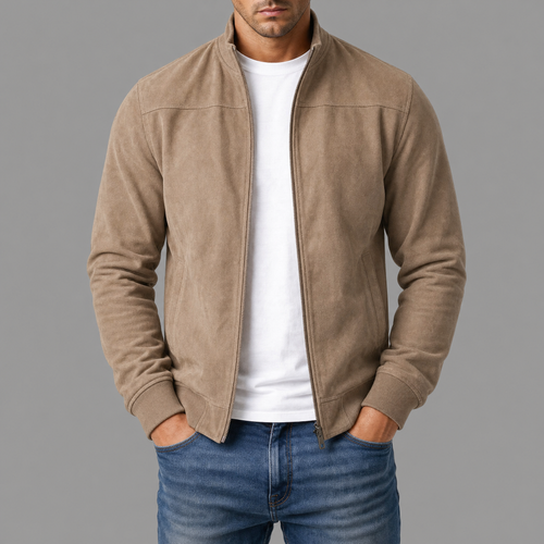 Varga | Handcrafted Suede Jacket | opening-photo-gray