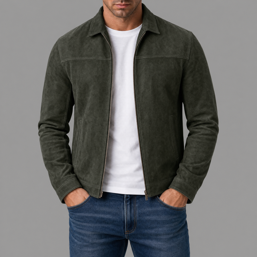 Varga | Lightweight Stand-Collar Zip Jacket | opening-photo-gray