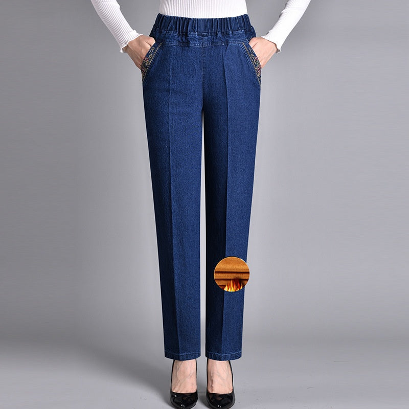Varga | Jeans til damer med sidelommer og elastisk linning