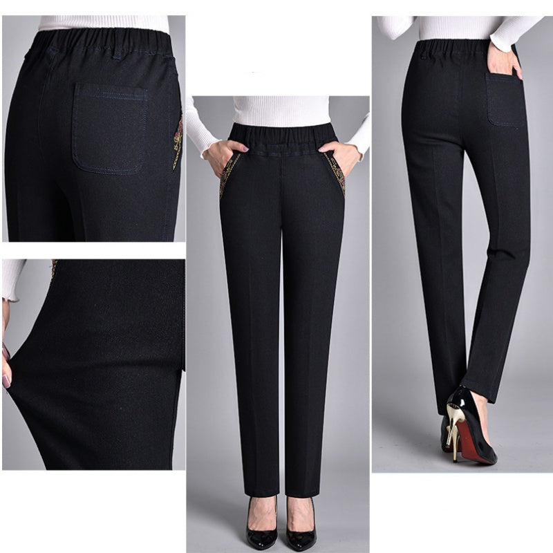 Varga | Jeans til damer med sidelommer og elastisk linning