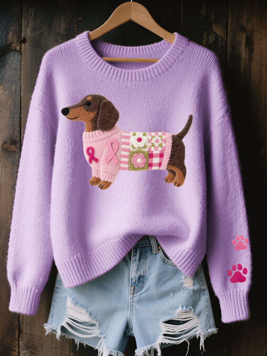 Varga | Pull chaud au motif teckel