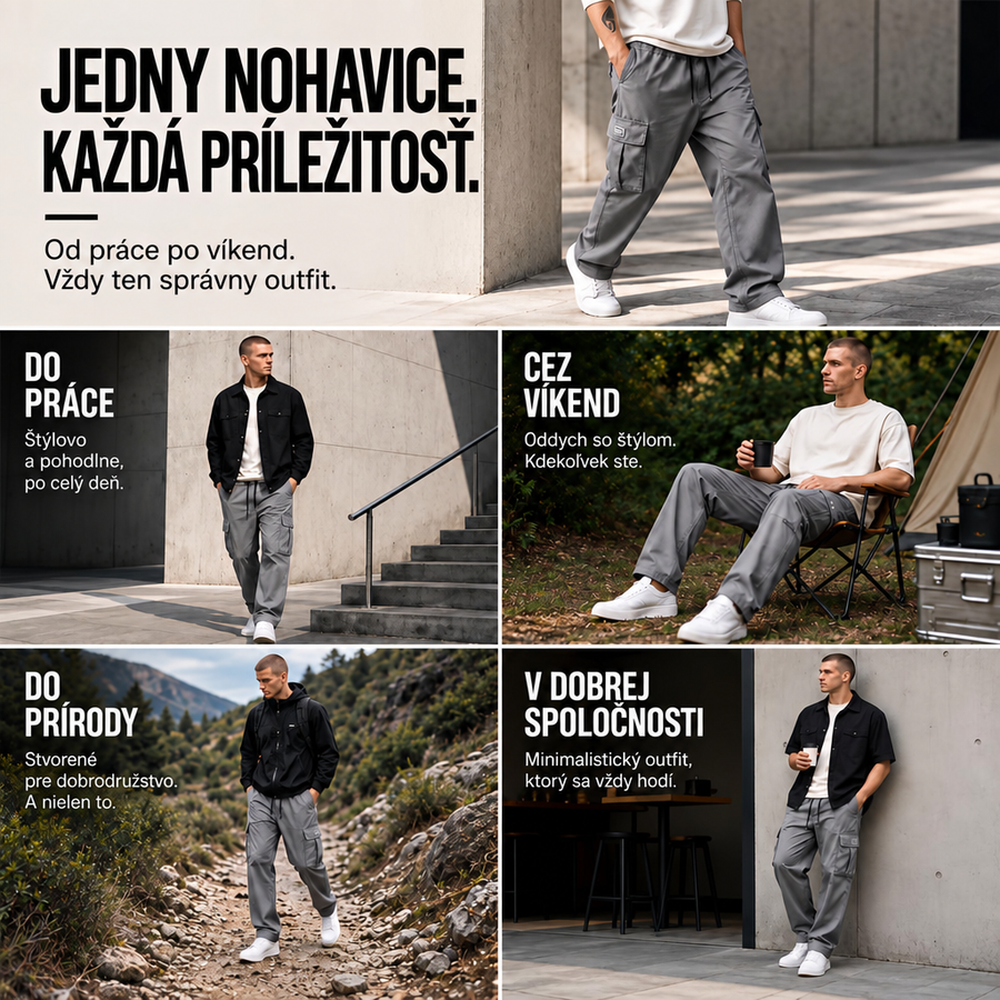 Varga | Pantalon cargo homme | Coupe ample à nombreuses poches – du travail au week-end, un pantalon pour toutes les occasions