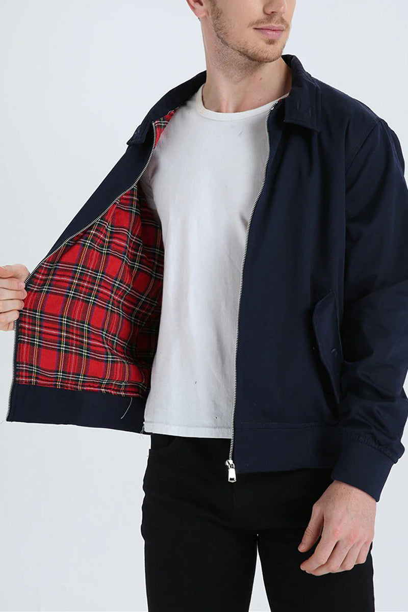 Varga | Harrington Jacket with Plaid Lining