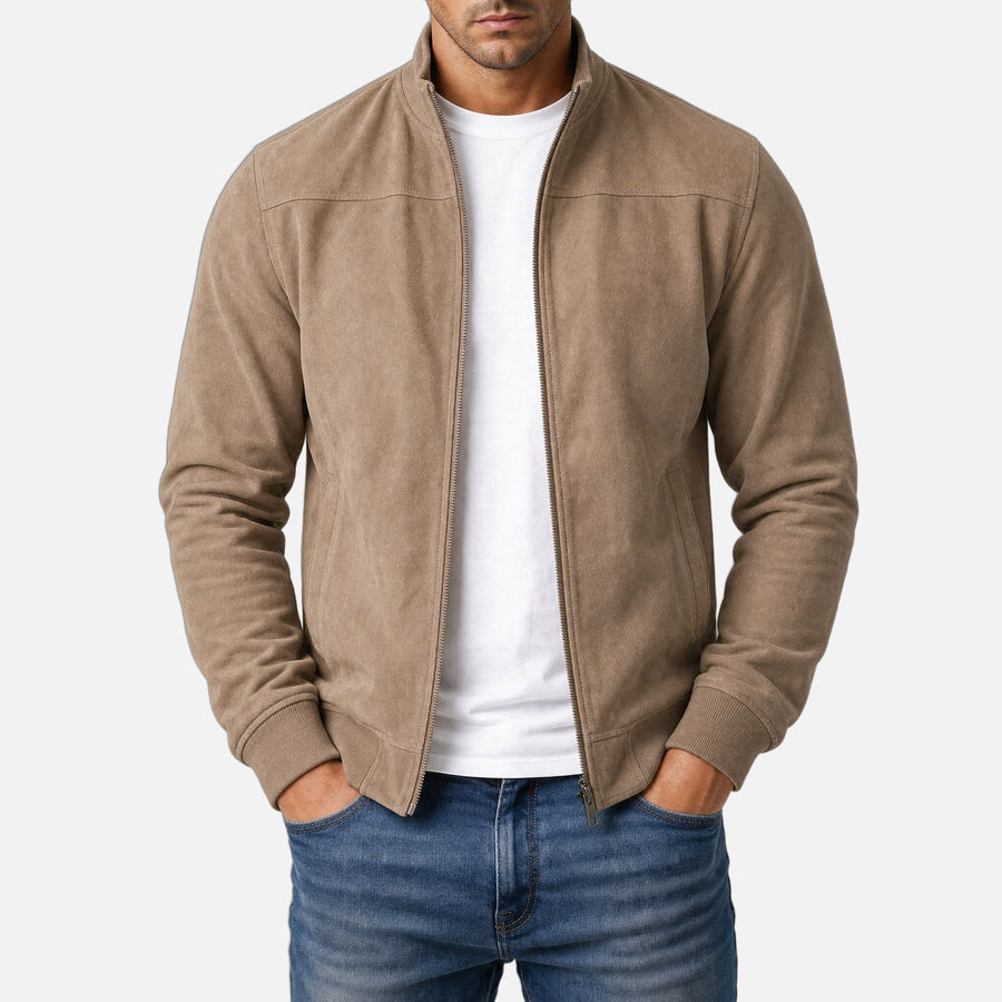 Varga | Handcrafted Suede Jacket | opening-photo-gray