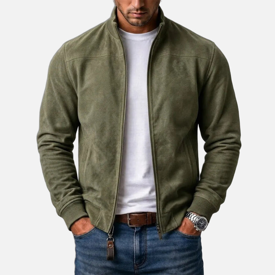 Varga | Suede Bomber Jacket