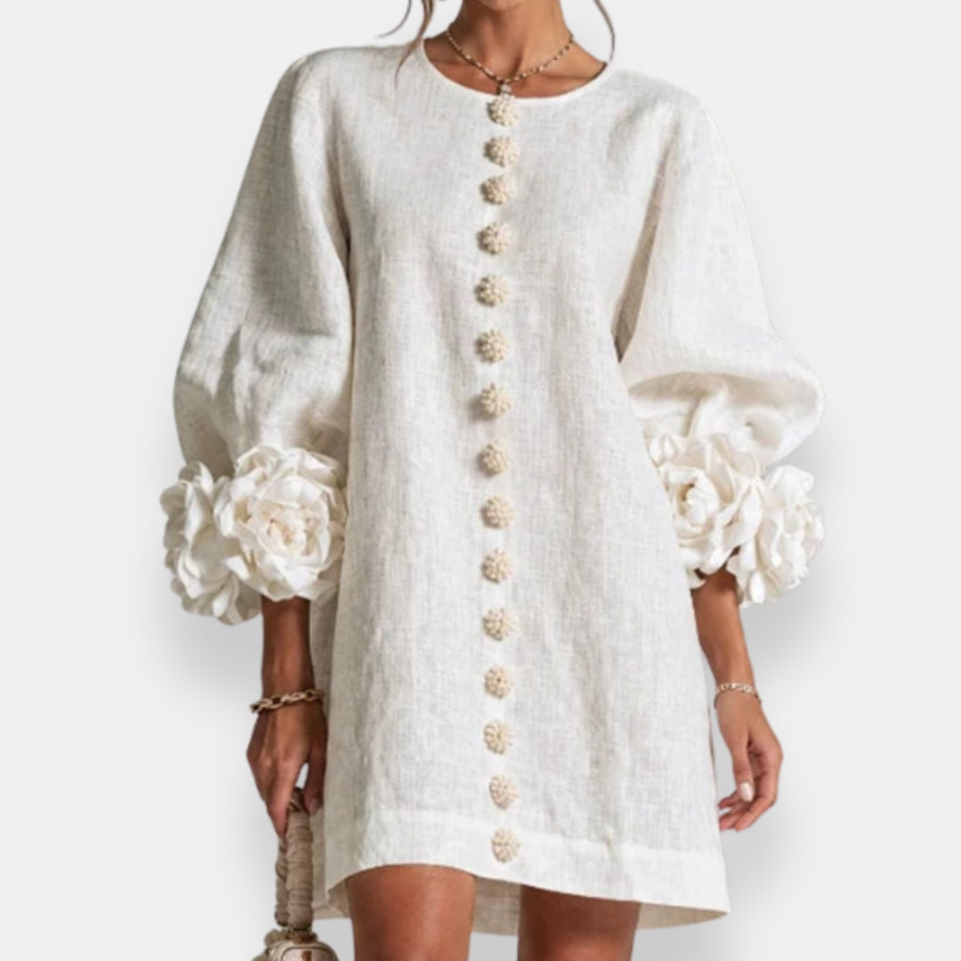 Varga | Embossed Floral Dress