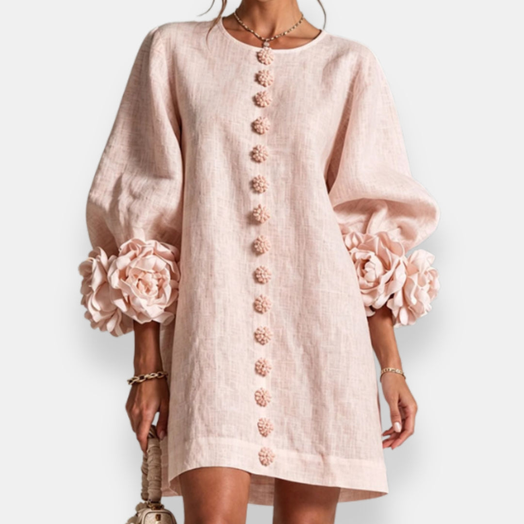 Varga | Embossed Floral Dress