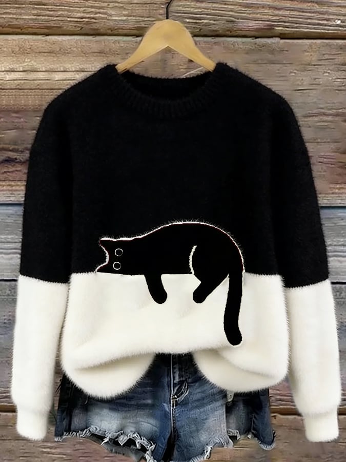 Varga | Oversized trendy trui met kat