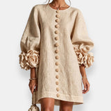Varga | Embossed Floral Dress