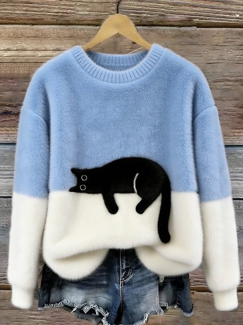 Varga | Pull oversize tendance avec chat