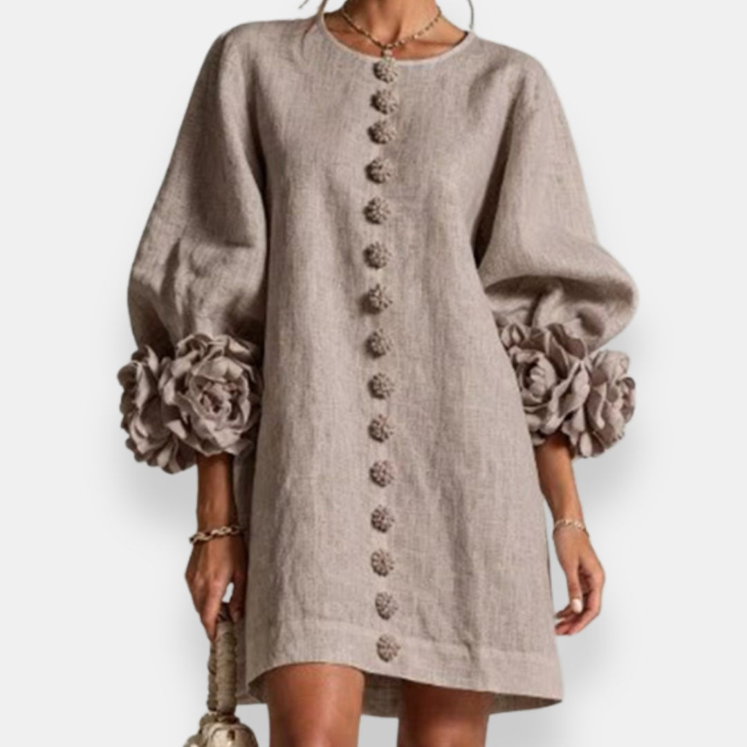 Varga | Embossed Floral Dress