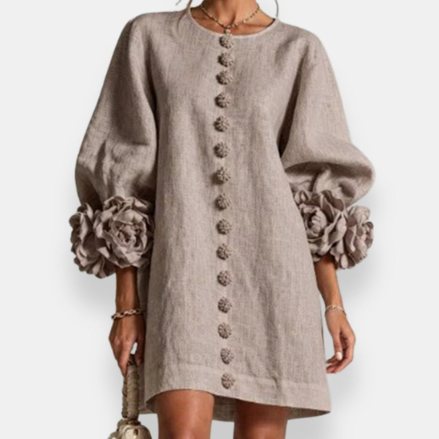 Varga | Embossed Floral Dress