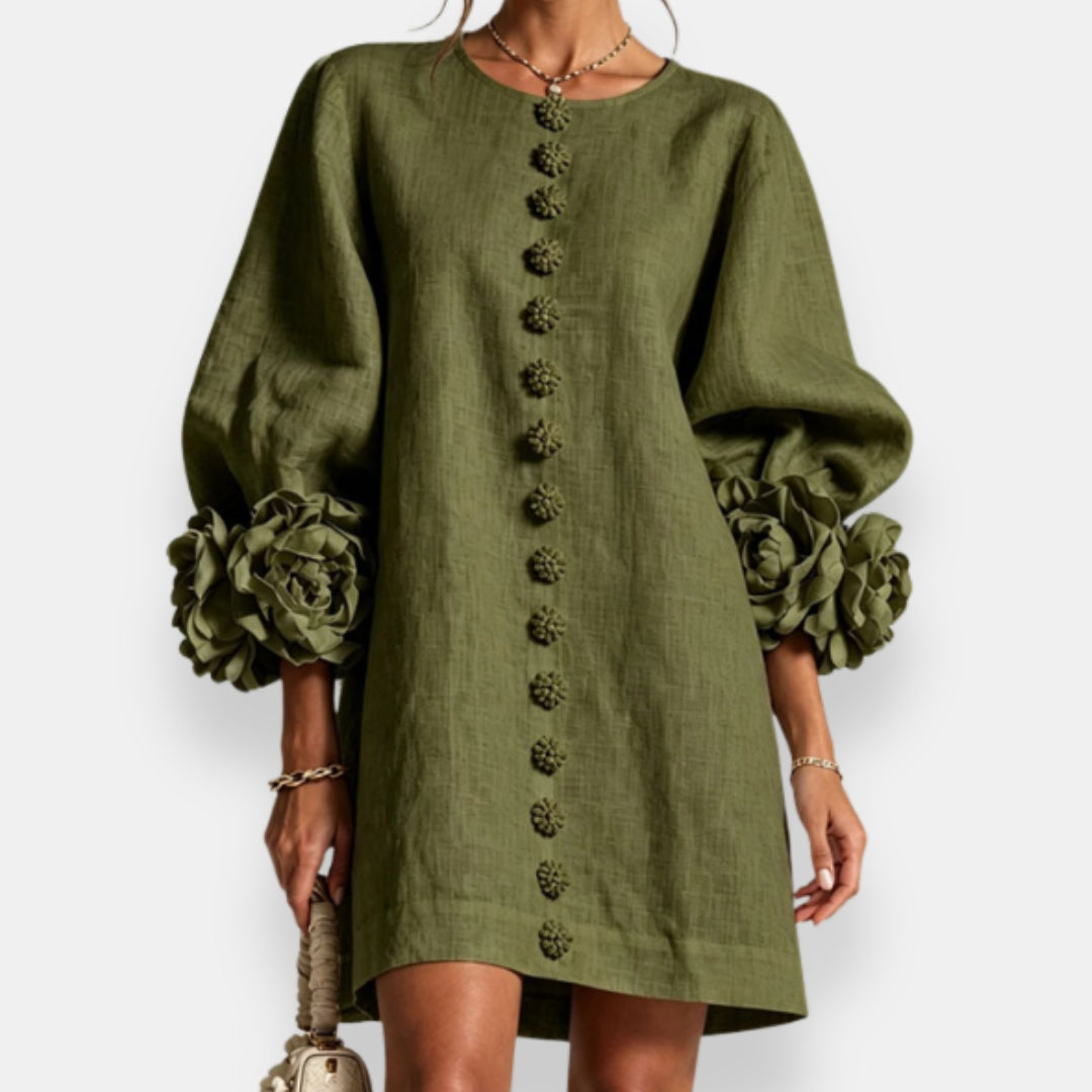 Varga | Embossed Floral Dress