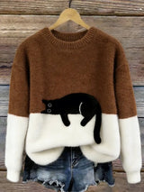 Varga | Oversized trendy trui met kat