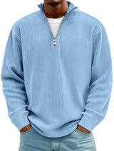 Varga | Pull Col Zippé Côtelé Marc