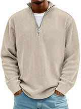 Varga | Pull Col Zippé Côtelé Marc
