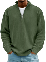 Varga | Pull Col Zippé Côtelé Marc