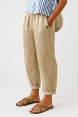 Varga | Zúžené nohavice zo zmesi ľanu pre ženy