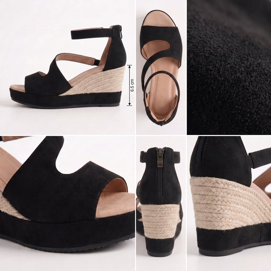 Varga | Espadrilky na klinovom podpätku so zapínaním pre ženy