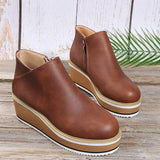 Varga | Ankelstøvler med kilehæl og sidelynlås