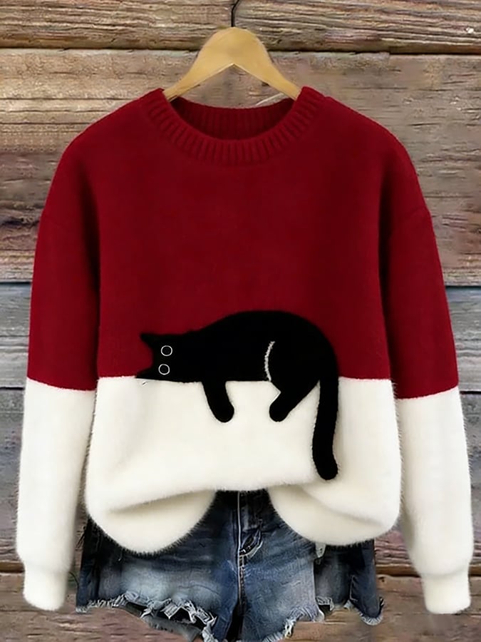 Varga | Oversized trendy trui met kat