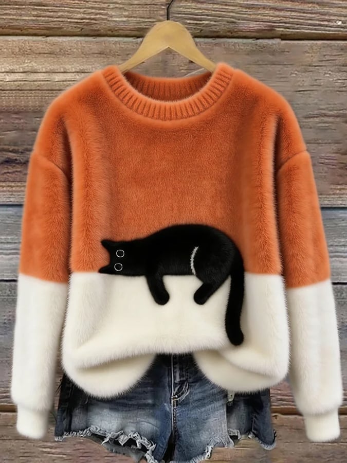 Varga | Oversized trendy trui met kat