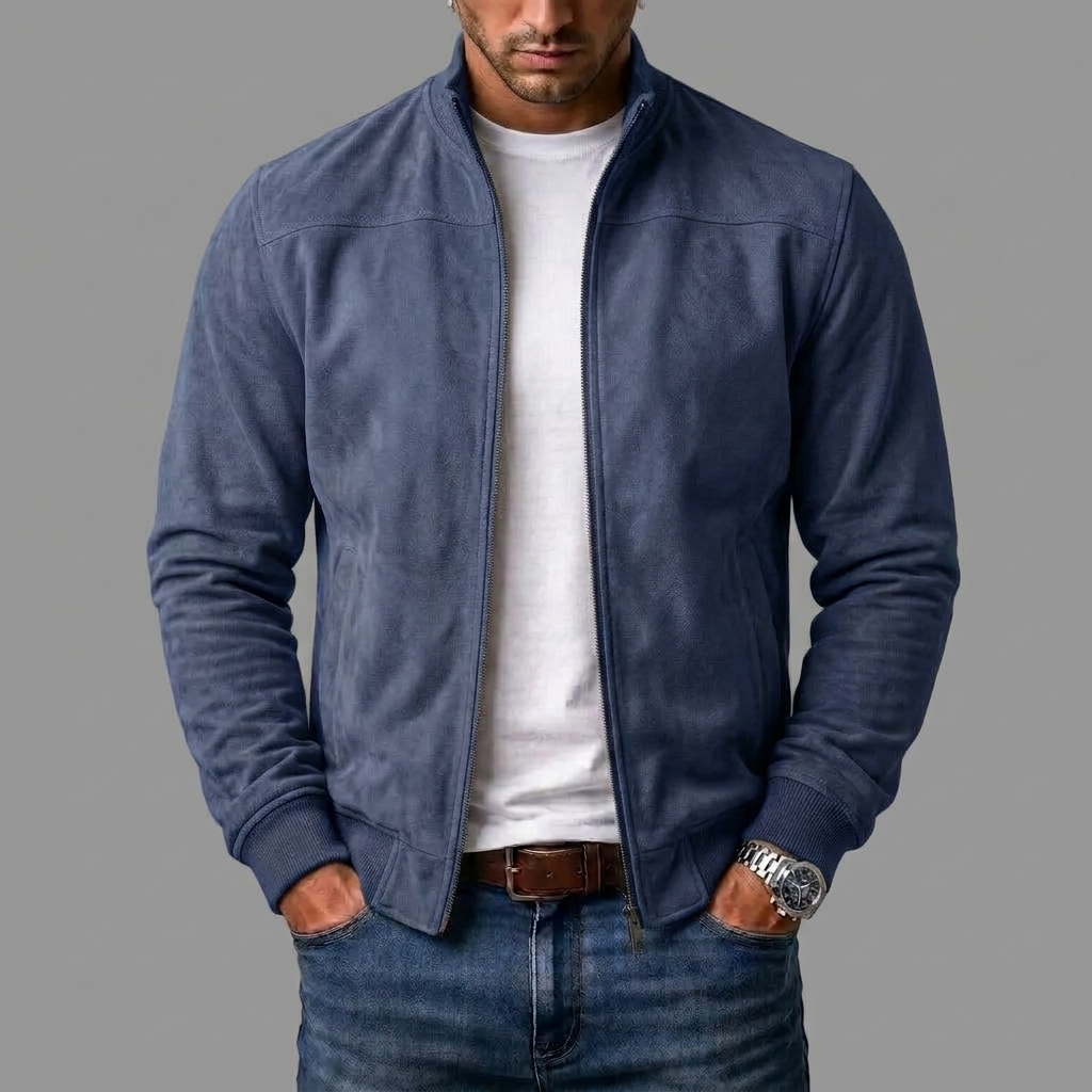 Varga | Blouson bomber en cuir retourné