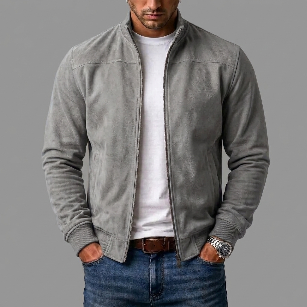 Varga | Blouson bomber en cuir retourné