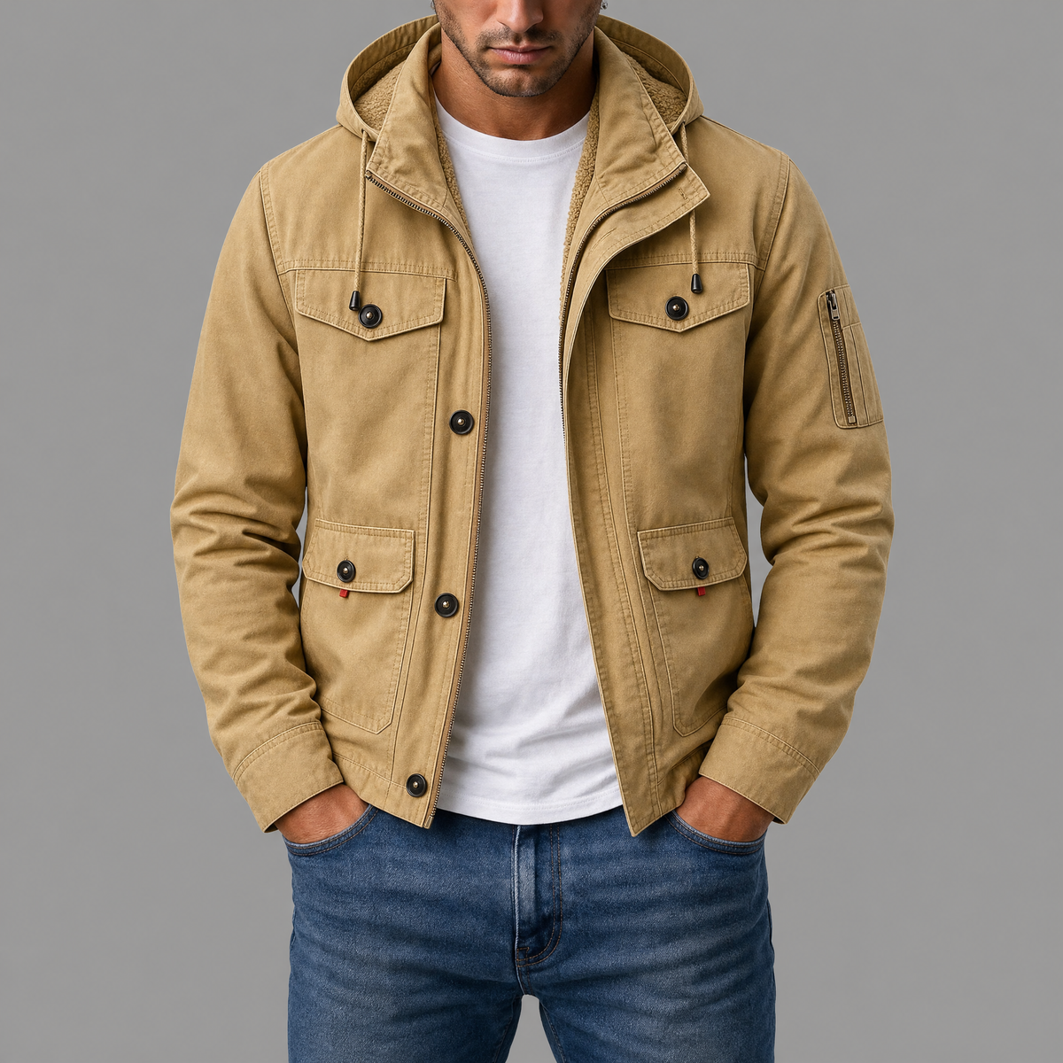 Varga | Veste à capuche | photo d'ouverture gris