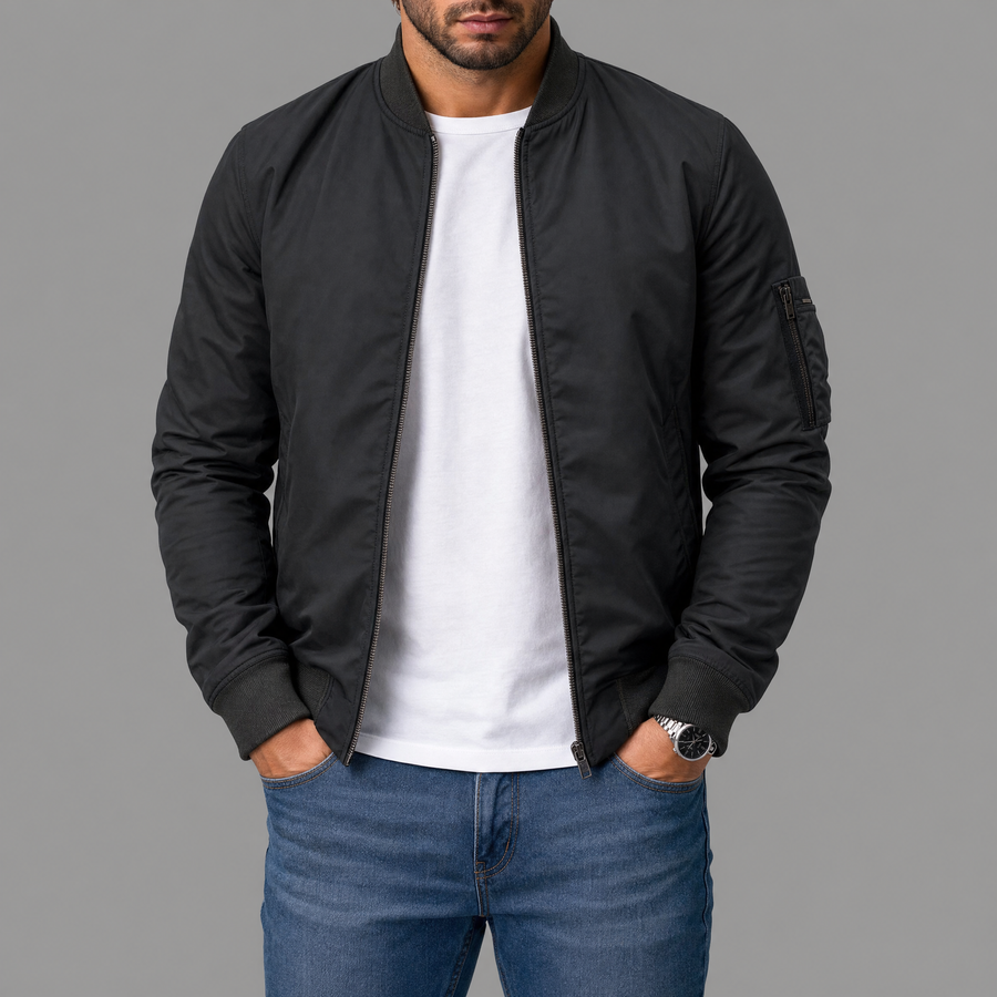 Varga | Elegantní klasická bomber bunda | openingsfoto-grijs