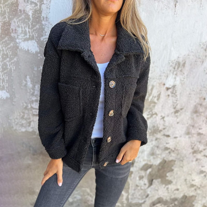 Varga | Veste en fausse fourrure douce avec boutons