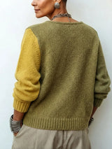 Varga | Comfortable Asymmetric Sweater with Artistic Color Blocks