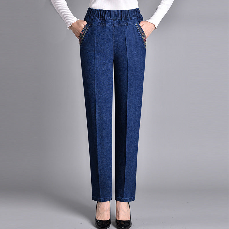 Varga | Jeans til damer med sidelommer og elastisk linning
