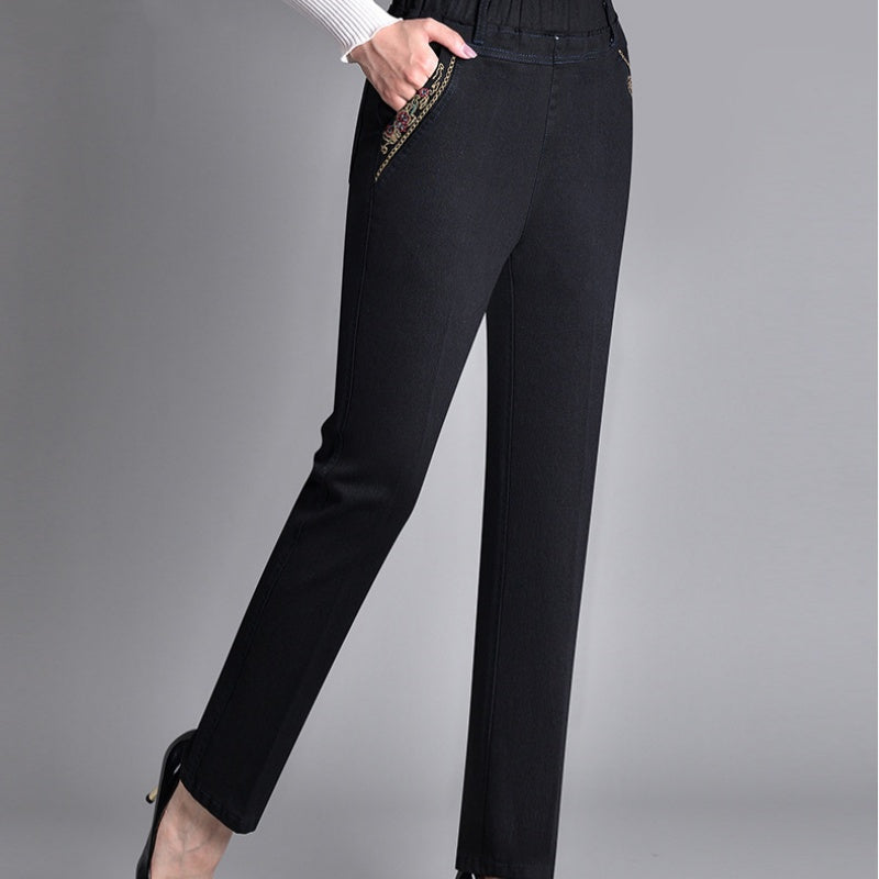 Varga | Jeans til damer med sidelommer og elastisk linning