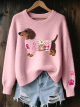 Varga | Pull chaud au motif teckel