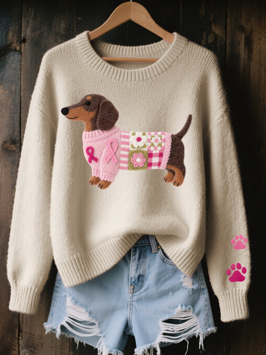 Varga | Pull chaud au motif teckel