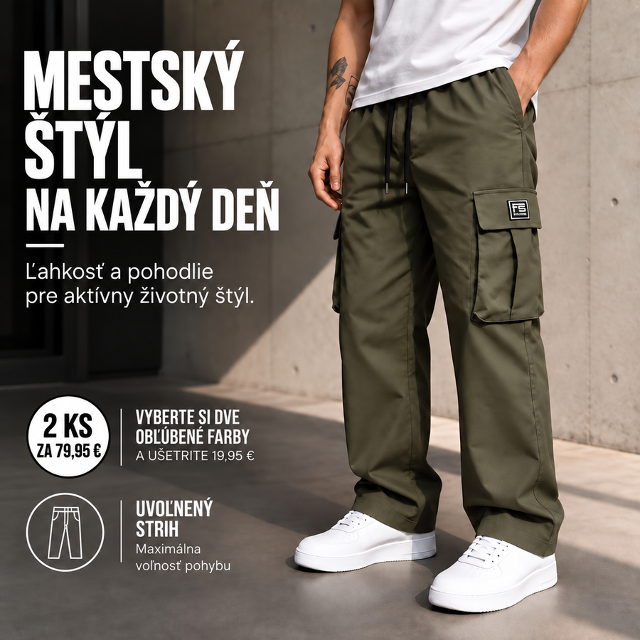Varga | Pantalon cargo homme | Coupe ample à nombreuses poches – style urbain au quotidien