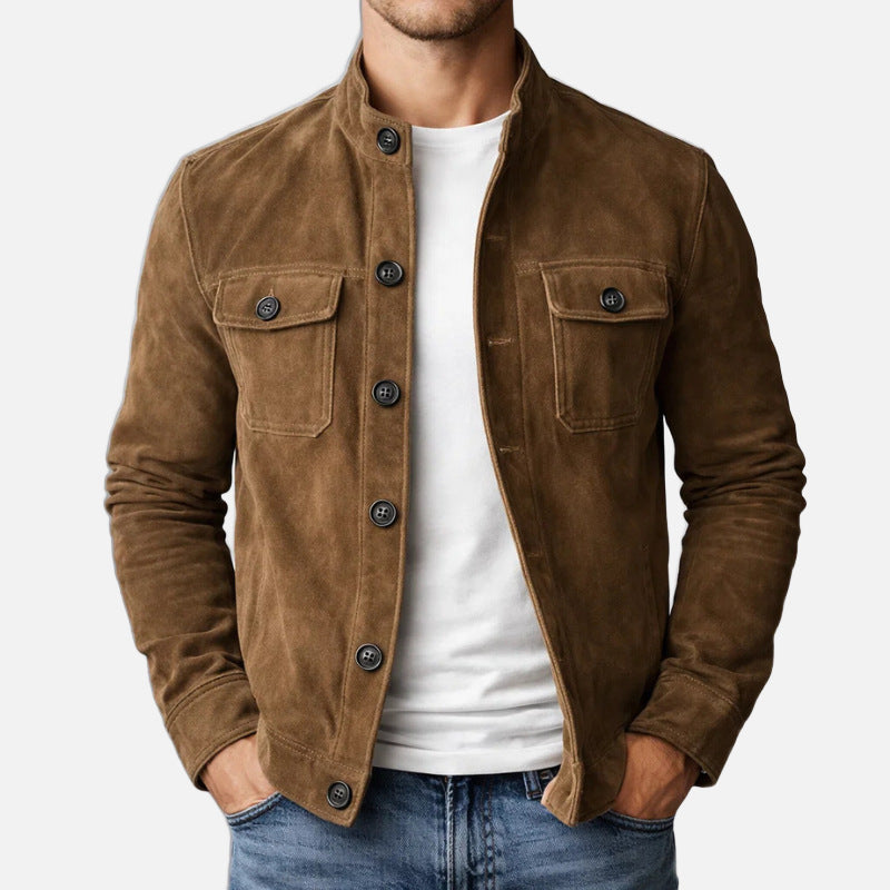 Varga | Chamarra bomber de gamuza premium